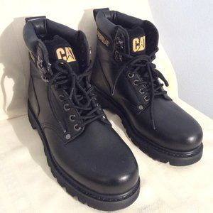 CATERPILLAR Men's 'Second Shift' Black Work Boot with Soft Toe NWOT. Size 10 M.